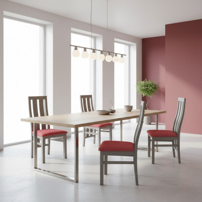 Garnitur Komplett K69 Design 4x Stull Set Iesszëmmer Textil Polster Sëtz Still