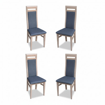 Still Kichen Iesszëmmer Stoff Holz Set 4x Design Still Textil Lehnstill Polster