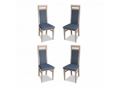Still Kichen Iesszëmmer Stoff Holz Set 4x Design Still Textil Lehnstill Polster
