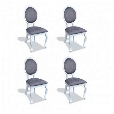 Stille 4x Set Stull Eechent Holz Polster Sëtz Iesszëmmer Garnitur Lehn Stille Nei