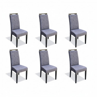 Fauteuil 6x Stull Polster Textil Stoff Iessgrupp Garnitur Set Komplett Design
