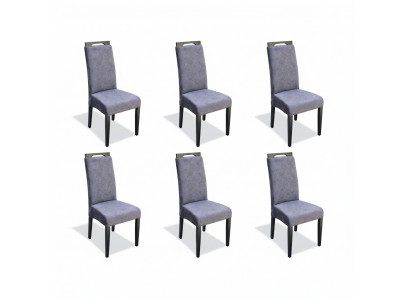 Fauteuil 6x Stull Polster Textil Stoff Iessgrupp Garnitur Set Komplett Design