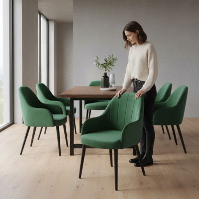 Iesszëmmer Stull Still Sëtz Massiv Modern Holz Fauteuil Set 6x Luxus Restaurant