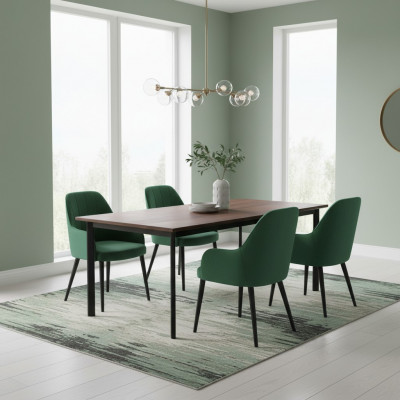 Iesszëmmer Stull Still Sëtz Massiv Modern Holz Fauteuil Set 6x Luxus Restaurant