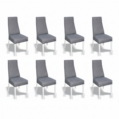 Iesszëmmer 8x Still Stull Set Fotell Kichen Neit Design Polster Lieder Textil Miwwelen