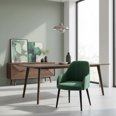 Iesszëmmer Still Stoff Set 8x Sessel Stull Designer Holz Textil Polster Still