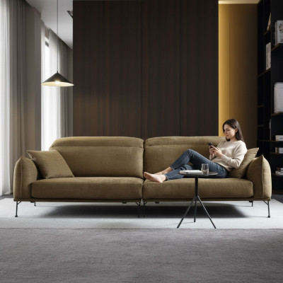 Canapé-Polsterung 4 Sëtzer Textil Grouss XXL Wunnezëmmer Canapéë Stoff