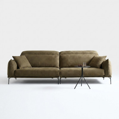 Canapé-Polsterung 4 Sëtzer Textil Grouss XXL Wunnezëmmer Canapéë Stoff