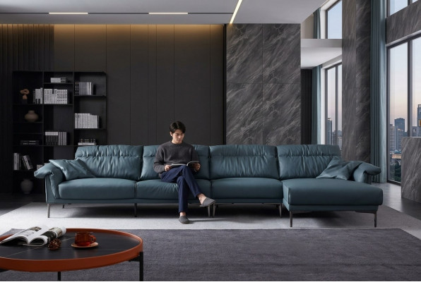 Wunnzëmmer L-Form Modern Elegant Wunnlandschaft Design Sofa Couch Polsterung