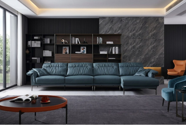 Wunnzëmmer L-Form Modern Elegant Wunnlandschaft Design Sofa Couch Polsterung