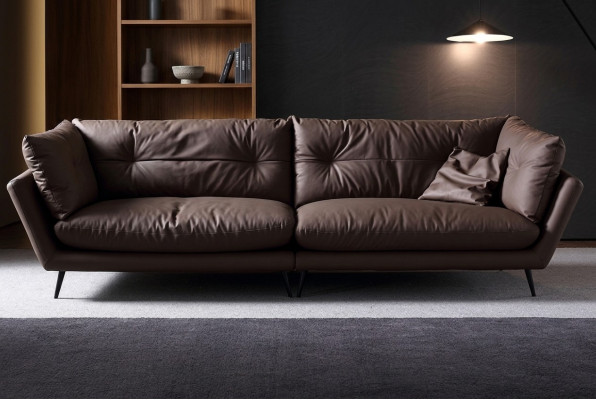 Modern 4-Sëtz Sofa Wunnzëmmer Miwwelen Véier-Sëtzer Couch Design Sofa