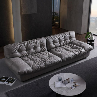 Grouss XXL Wunnzëmmer Lieder Modernen Design Sofa Couch 4 Sëtzer Textil