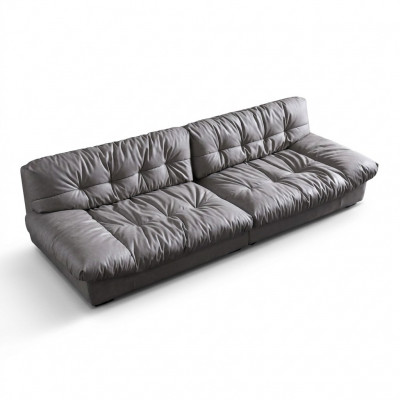 Grouss XXL Wunnzëmmer Lieder Modernen Design Sofa Couch 4 Sëtzer Textil