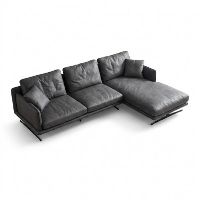 Italienesch Miwwelen Wunnzëmmer Soft Style Canapé Design Eckcanapé L-Form