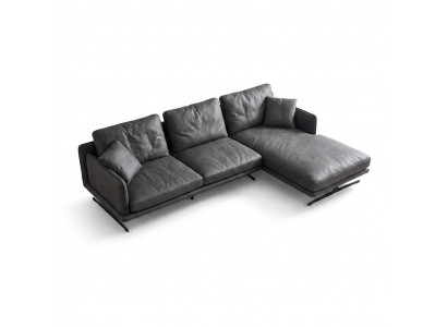 Italienesch Miwwelen Wunnzëmmer Soft Style Canapé Design Eckcanapé L-Form