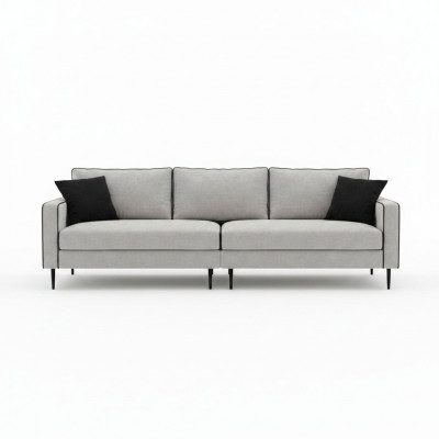 Design-Sofa 4-Sëtz Polster Couchen Textil Wunnzëmmer Garnitur Miwwelen