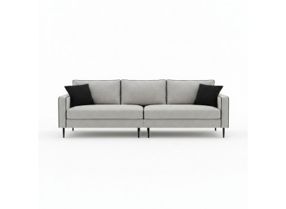 Design-Sofa 4-Sëtz Polster Couchen Textil Wunnzëmmer Garnitur Miwwelen