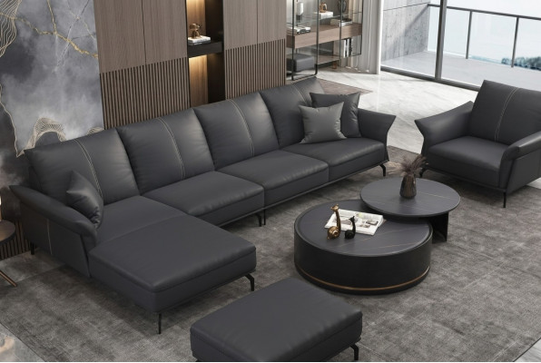 Sofa Ecksofa L Form Sessel Couchtisch Hocker Ecksofa 3-Delleg Modern