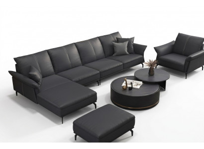 Sofa Ecksofa L Form Sessel Couchtisch Hocker Ecksofa 3-Delleg Modern