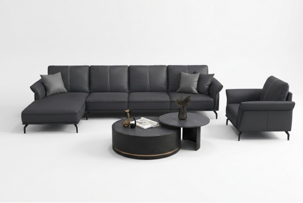 Duebelten Dëschsall Zëmmer Dësch Dësch Sofa Bäizestell Ronn