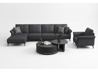 Duebelten Dëschsall Zëmmer Dësch Dësch Sofa Bäizestell Ronn
