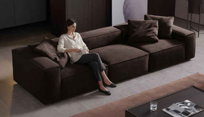 Exklusiv Sofa 5-Sëtzer Designersofa Wunnzëmmer Sofa fir Gaaschtzëmmer