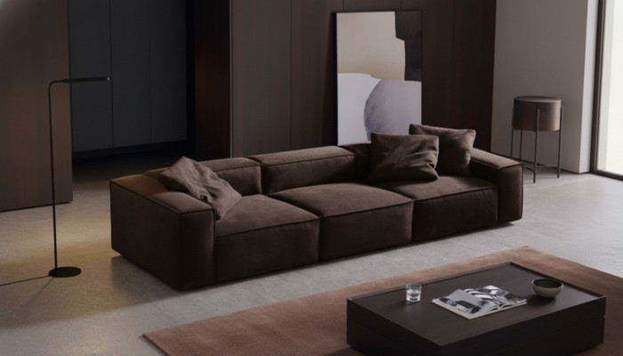 Exklusiv Sofa 5-Sëtzer Designersofa Wunnzëmmer Sofa fir Gaaschtzëmmer