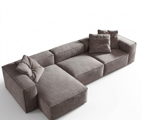 Design Polsterung Textil Modern Elegant Design Stoff Canapé Eck L-Form