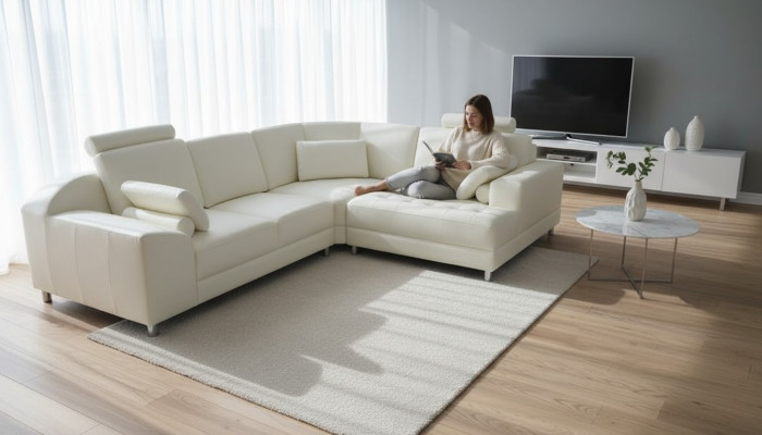 Design Ecksofa Lieder Couchen Sofas U-Form Sofa Couch Polster Neie Wunnlandschaft