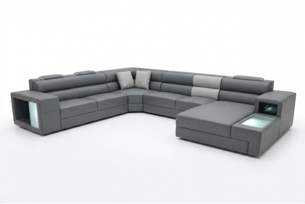 Gammaise Wunnlandschaft Design Modern Lieder Sofae Grouw Nei Sofa U-Form Stoffsofa Couch