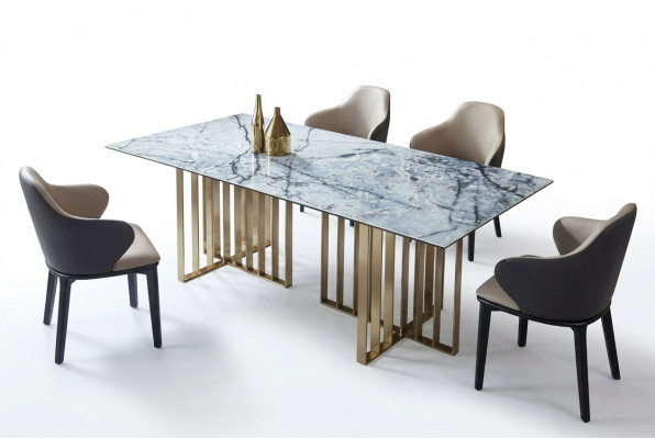 Design Dësch Edelstol Büro Konferenz Iesszëmmer Stuff Marmor Faarf Miwwelen