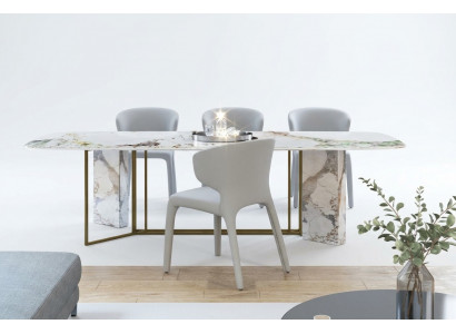 Luxus Miwwelen Marmer Dëscher 180x90cm Wunnzëmmer Hotel Iesszëmmer Dësch Designer Nei