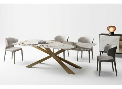 Design Iessdësch Moienzëmmer 180x90cm Miwwelen Dësch Iessdësch Edelstol X Been