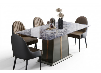 Marmor Stil Kiche Modernen Iessdësch Dësch Dëscher Iesszëmmer Luxus Miwwelen Design