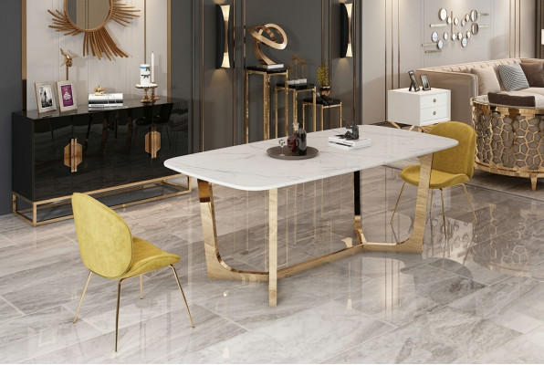 Italienesch Stil Miwwel Iessdësch Dësch Holz Miwwelen Iesszëmmer 180x90cm Iessdëscher