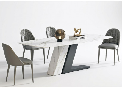 Iessdësch Marmor Bronzen Dëscher Wunnzëmmer Italien Luxus Designer Edelstol Nei