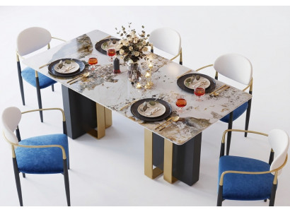 Dësch Marmor Stil Kiche Moderne Iessdësch Dëscher Iesszëmmer Luxus Miwwel Design