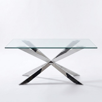 Luxus Dëschen Design Iesszëmmer 180x90cm Iessdëscher Glas Miwwelen Design Dëscher Nei