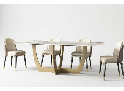 Luxus Miwwel Metall Dëscher 180x90cm Wunnzëmmer Hotel Iesszëmmer Dësch Designer Nei