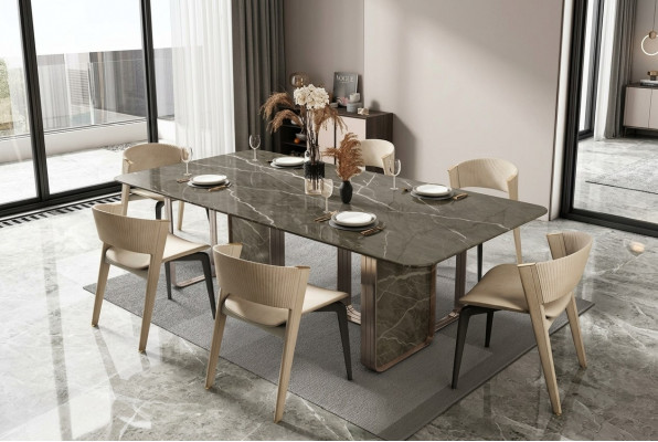 Designer Këssen Luxus Dësch Dëscher 240x100 Iessdëscher Marmor Iessdësch Iesszëmmer