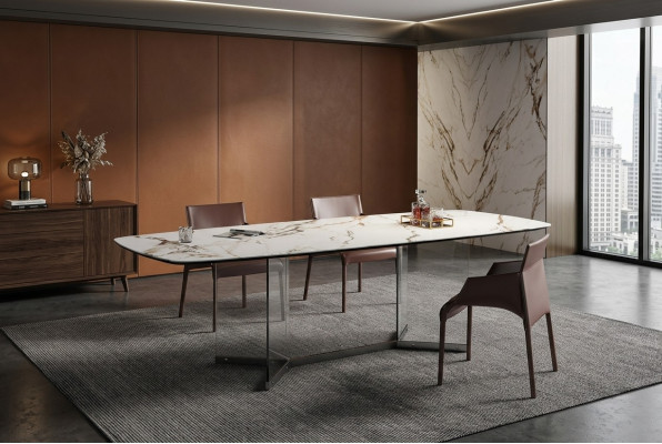 Design Marmorstull Wunnzëmmer Dëscher Iesszëmmer Edelstol Dësch Modernen Iessdësch