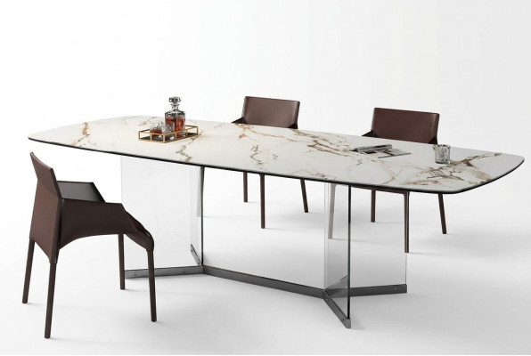 Iesszëmmer Wunnzëmmer Design Luxus Modern Dëscher Edelstolféiss Marmor-Imitat Nei