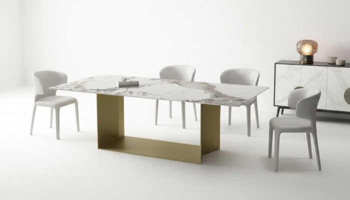 Modern Iesszëmmer Wunnzëmmer Kichen Dëscher 180x90 Iessdësch Design Dësch Edelstol