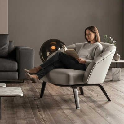 1-Sëtzer Sofa Couch Fernsehpolster Miwwelen Nei Fauteuil Einsitzer Lounge