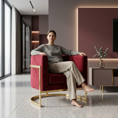 Stillen Miwwelen Design Fauteuil Luxus Stull Polster Relax Bar Lounge Club