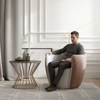 Moderne Sesselen Stoff Sofa Design Polstersofa Sesel Fernseh 1 Sëtzer