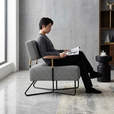 Luxe Sëtz Relax Sessell Design Canapé Sofa Sëtzer Stoff Lounge Club