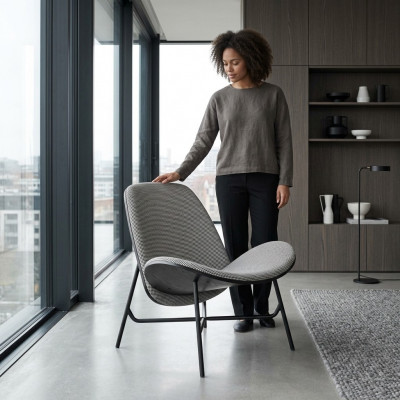 Miwwelen Designer Fernsee Canapé Stull Still Gepolstert Sitz Lounge Fauteuil
