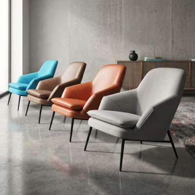 Sessel Design Canapé Sofa Relax Textil Lounge Luxus Lieder Club Polster