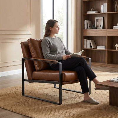 Designer Lehnstull Polstersofa Sëtzer Fernseh Wunnzëmmer Sessel Club